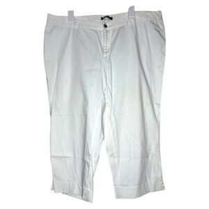 Lauren Ralph Lauren Women's White Denim Capri Pants 18W